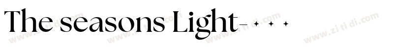 The seasons Light字体转换
